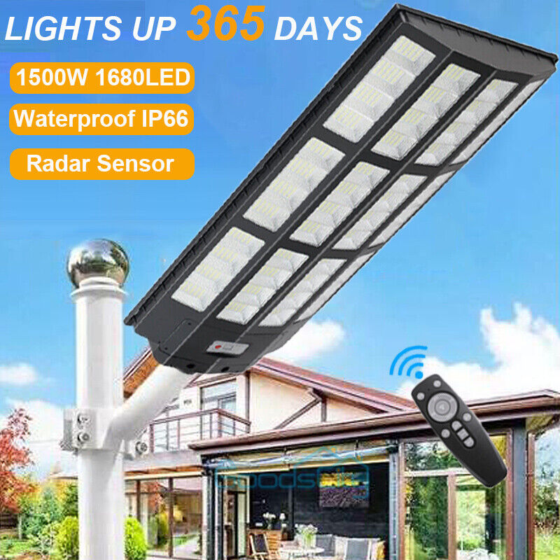 ny Solar Street Flood Light Kommerciel LED-lampe Udendørsområde Parkeringsplads Vejlampe