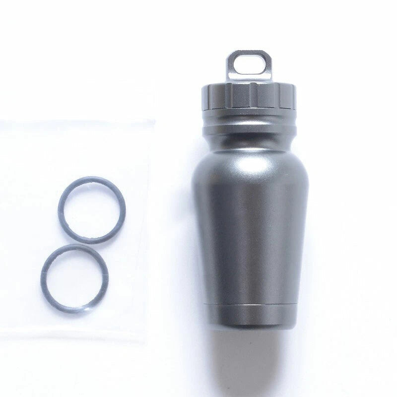 CNC Aluminium Alloy Outdoor Survival Waterproof Box Travel EDC Keychain Tank 07FC0E-D4 - KOEEK