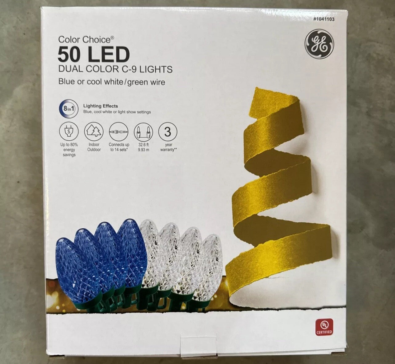 GE Color Choice 50 LED Dual Color C9 Blue or Cool White Lights or Light Show GE - KOEEK