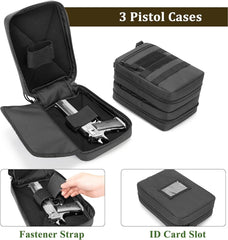 new DSLEAF Tactical Pistol Backpack with 3 Cases for 6 Handguns, Gun... DSLEAF - KOEEK