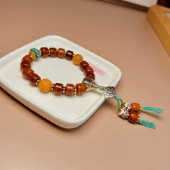 Tibetan  Bracelet Men's Plate Playing  Tibetan Rosary 07FC0E-D4 - KOEEK