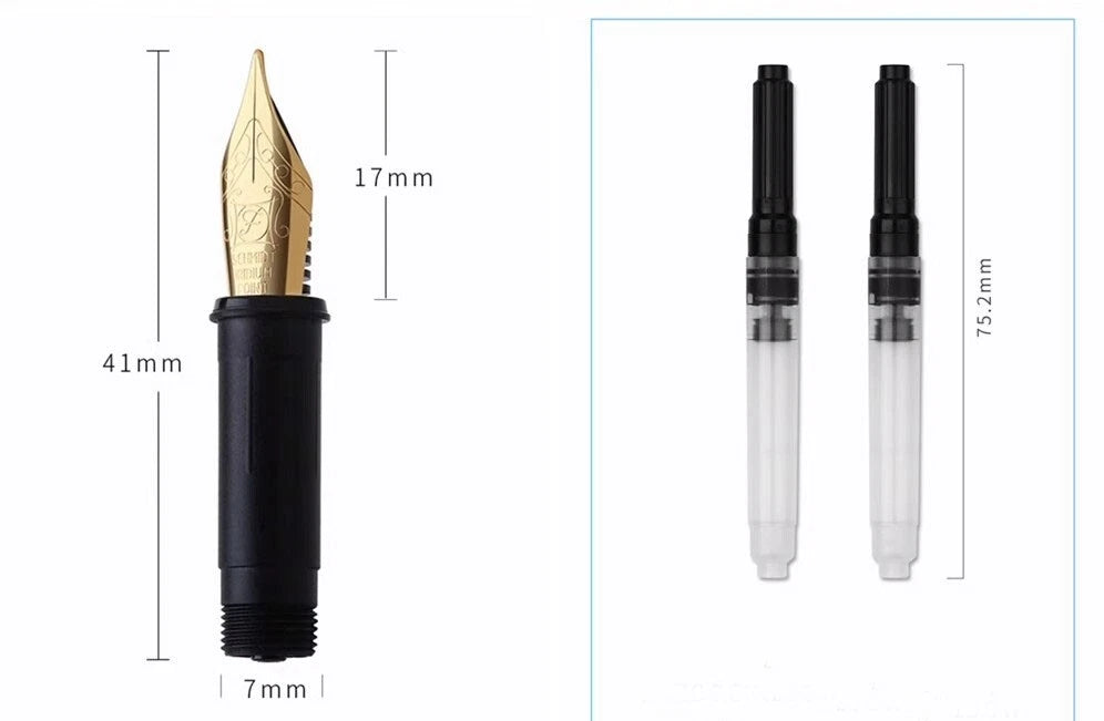 Imported PEI Titanium Alloy Schmidt Nib Fountain Pen Pocket Signature PenEDC 07FC0E-D4 - KOEEK