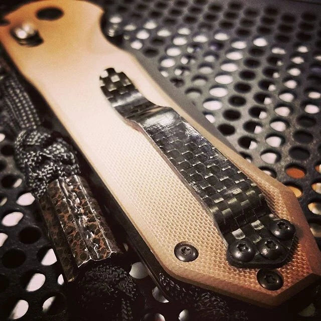 1PC Carbon Fiber Deep Carry Pocket Clip For Spyderco C81 Paramilitary 2 C11 C223 07FC0E-D4 - KOEEK