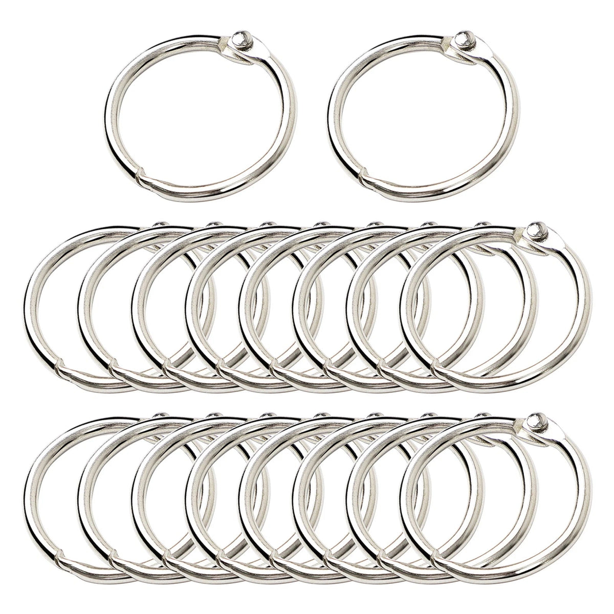1" Loose Leaf Binder Rings Metal 20 pcs Office Book Rings Hinge Locking Rings 07FC0E-D4 - KOEEK