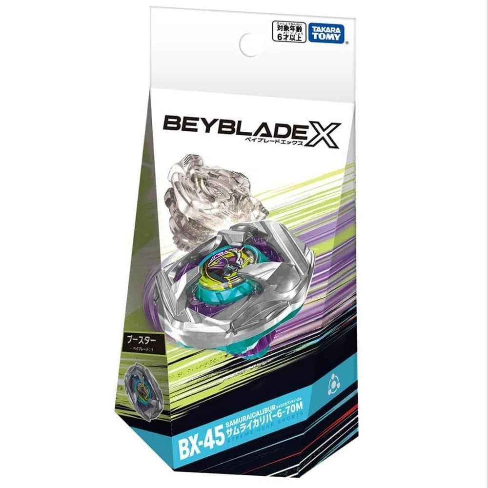 TAKARA TOMY BX45 Samurai Caliber 6-70M Beyblade X Burst Booster Official TAKARA - KOEEK