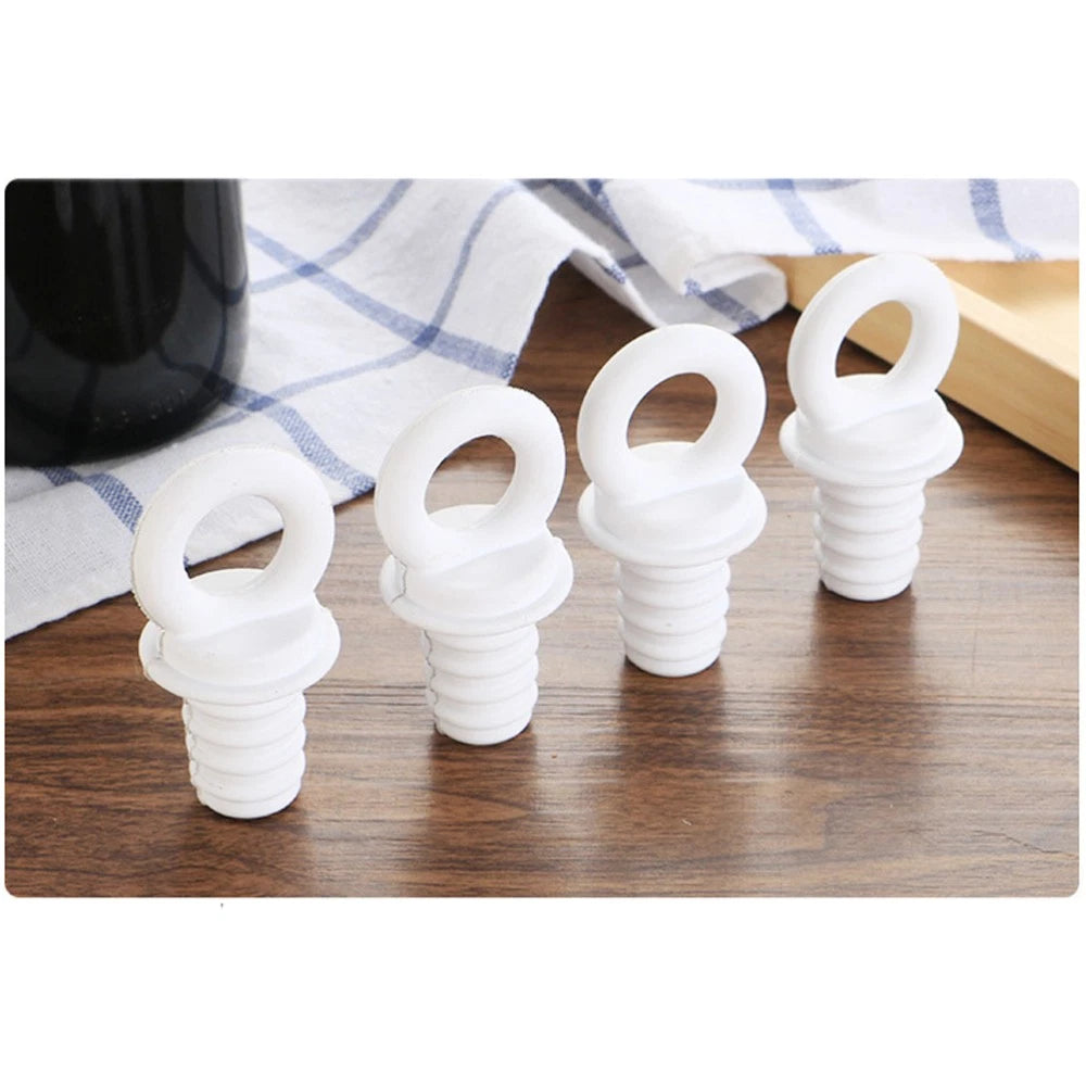 5 Pcs Silicone Bottle for Glass Bottles Wine Sealer 07FC0E-D4 - KOEEK