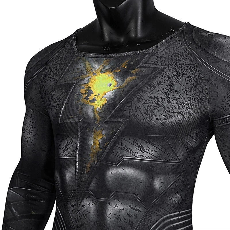 Black Adam Teth-Adam Bodysuit Cosplay Costume Suit Cloak Halloween Outfit 07FC0E-D4 - KOEEK