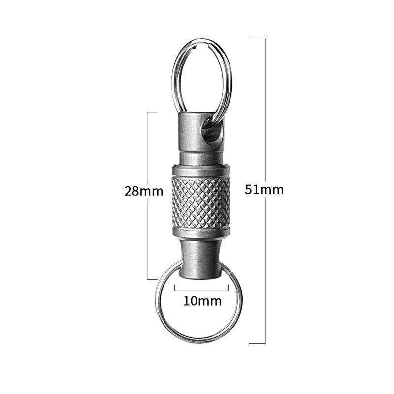 360 Degree Rotating Titanium Alloy Gimbal Keychain w/ Key Ring Car Keychain EDC 07FC0E-D4 - KOEEK