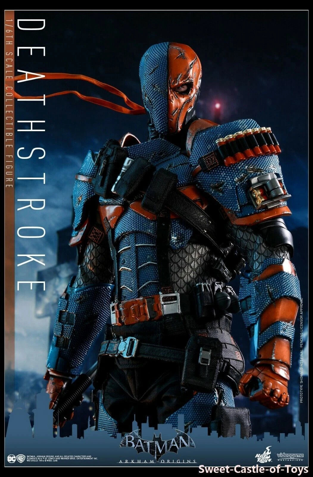 1/6 Hot Toys Figure DC Batman Arkham Oringis Deathstroke VGM30 In Stock Gift 07FC0E-D4 - KOEEK