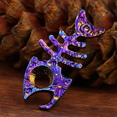 Titanium Alloy Fishbone Shape Bottle Opener Keychain Necklace Pendant EDC DIY 07FC0E-D4 - KOEEK