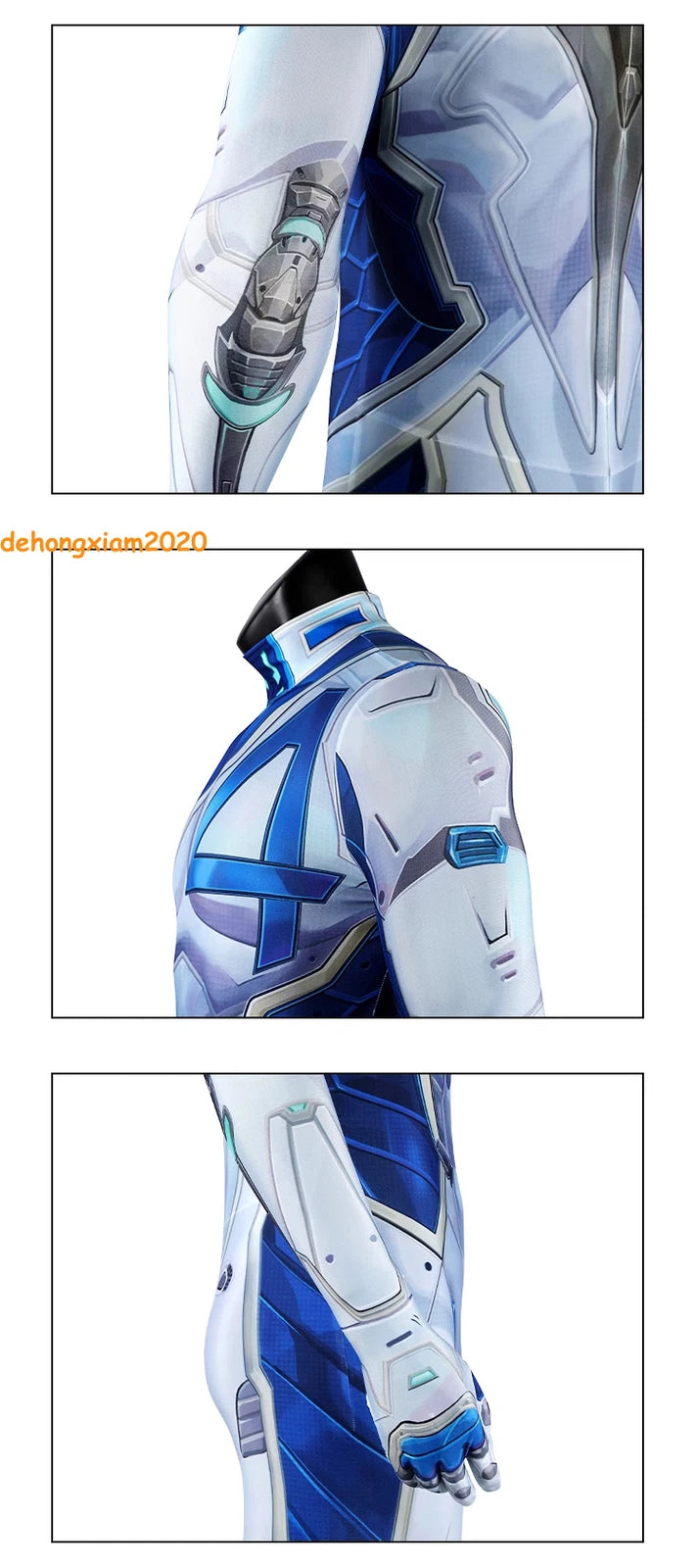 Marvel Rivals Mister Fantastic Costume Cosplay Jumpsuit Carnival Suit Halloween 07FC0E-D4 - KOEEK