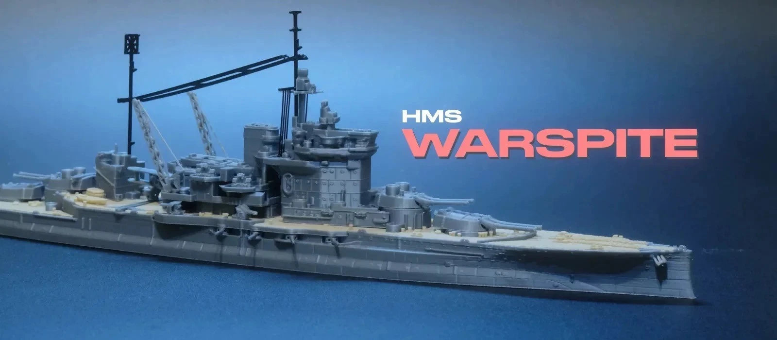 1/700 HMS Warspite World of Warships Painted Unassembled Plastic Model Kit 07FC0E-D4 - KOEEK