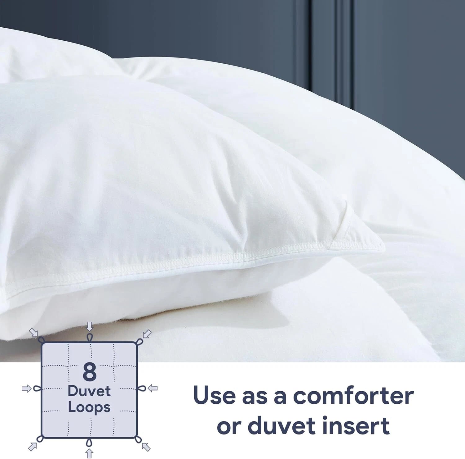 Queen Size All Season White Duvet Cover Super Soft  Cotton Cover Fluffy 07FC0E-D4 - KOEEK