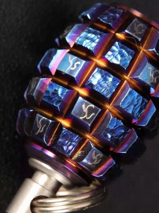 EDC Titanium Alloy Knife Lanyard Bead Parachute Cord DIY Clean Ear Wax Tool 07FC0E-D4 - KOEEK