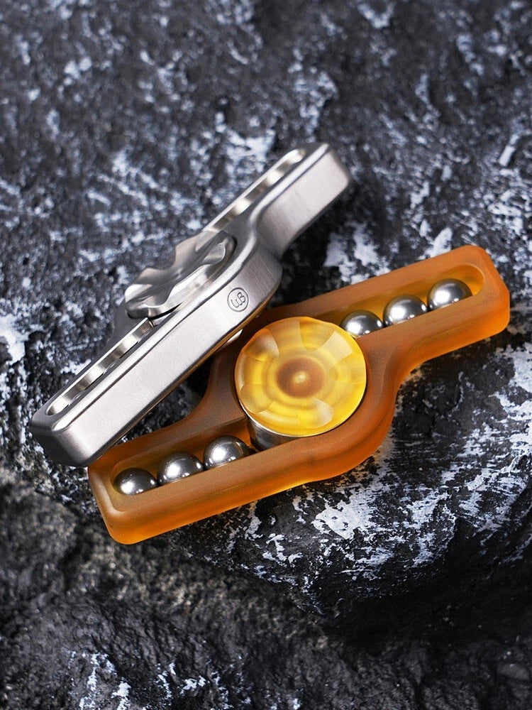 Pocket Haptic Toy Fidget Finger Spinner Stainless Steel PEI CNC Fine Carving EDC 07FC0E-D4 - KOEEK