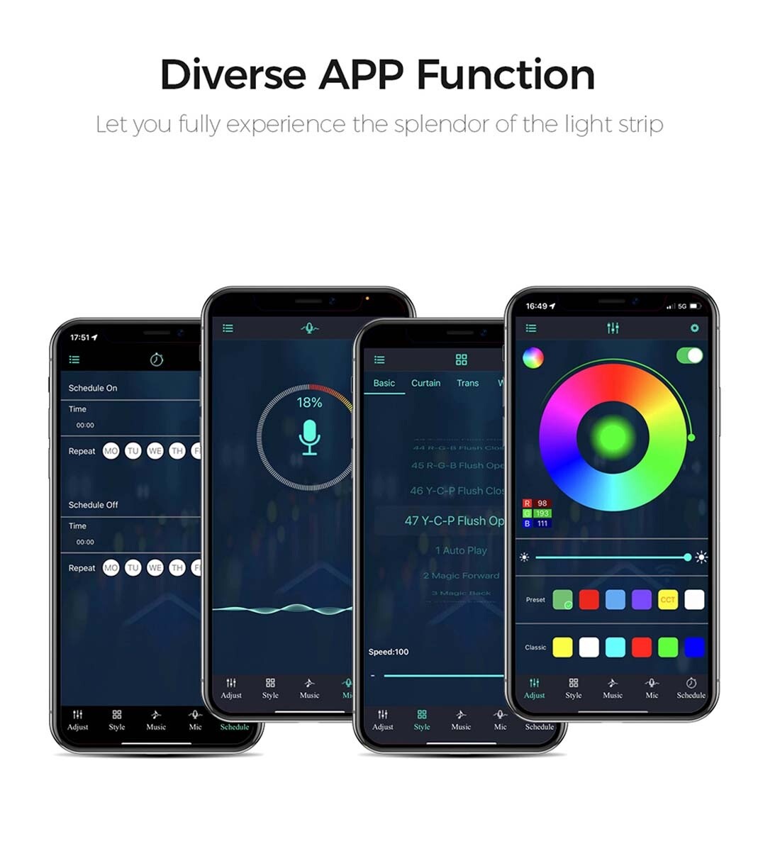 1-20M 12V Flexible RGBIC LED Strip Waterproof Bar Sign Neon Lights Silicone Tube 07FC0E-D4 - KOEEK