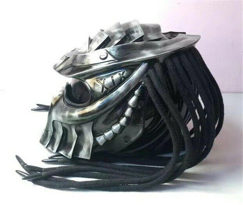 Predator Hand-painted Motorcycle Personality Full Face Laser Light Adult Helmet 07FC0E-D4 - KOEEK