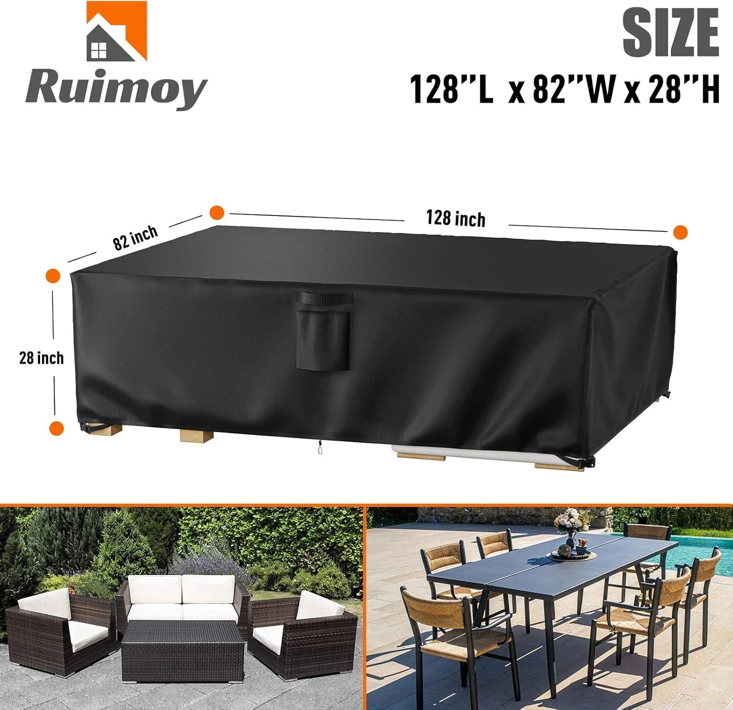 Patio Furniture Cover, Waterproof Furniture Cover, Outdoor Table and Chair Cover 07FC0E-D4 - KOEEK
