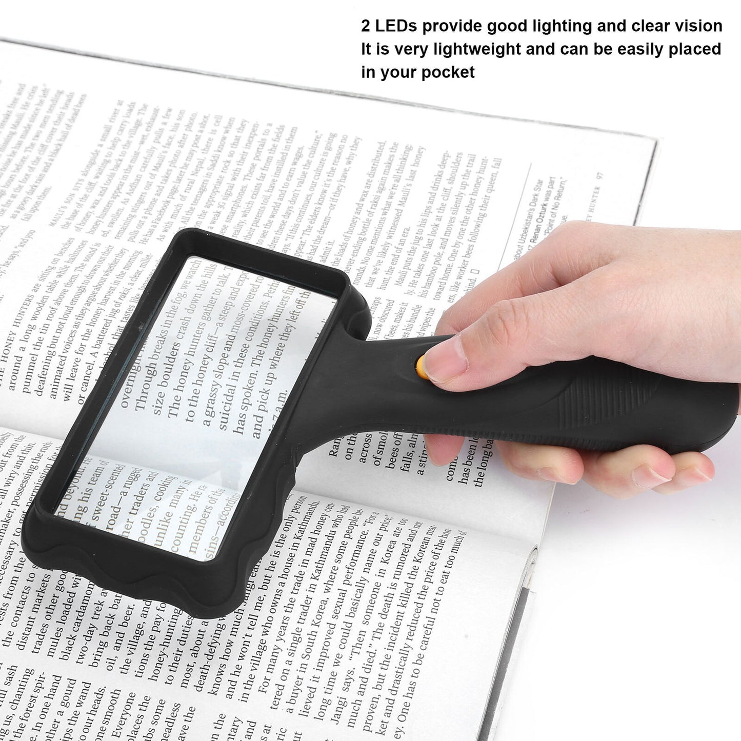 new Magnifying Glass With Light 7X Desktop Handheld Large Magnifying Glass USB koeek - KOEEK