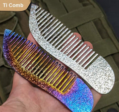 Titanium Antistatic Comb Fish Shape Pocket Comb Hair Beard Comb EDC Tools Gift 07FC0E-D4 - KOEEK