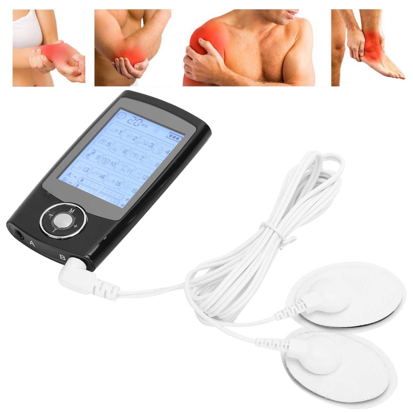 new TENS Pulse Massager 16 Modes Muscle Stimulator Massager Device(US Plug ) koeek - KOEEK