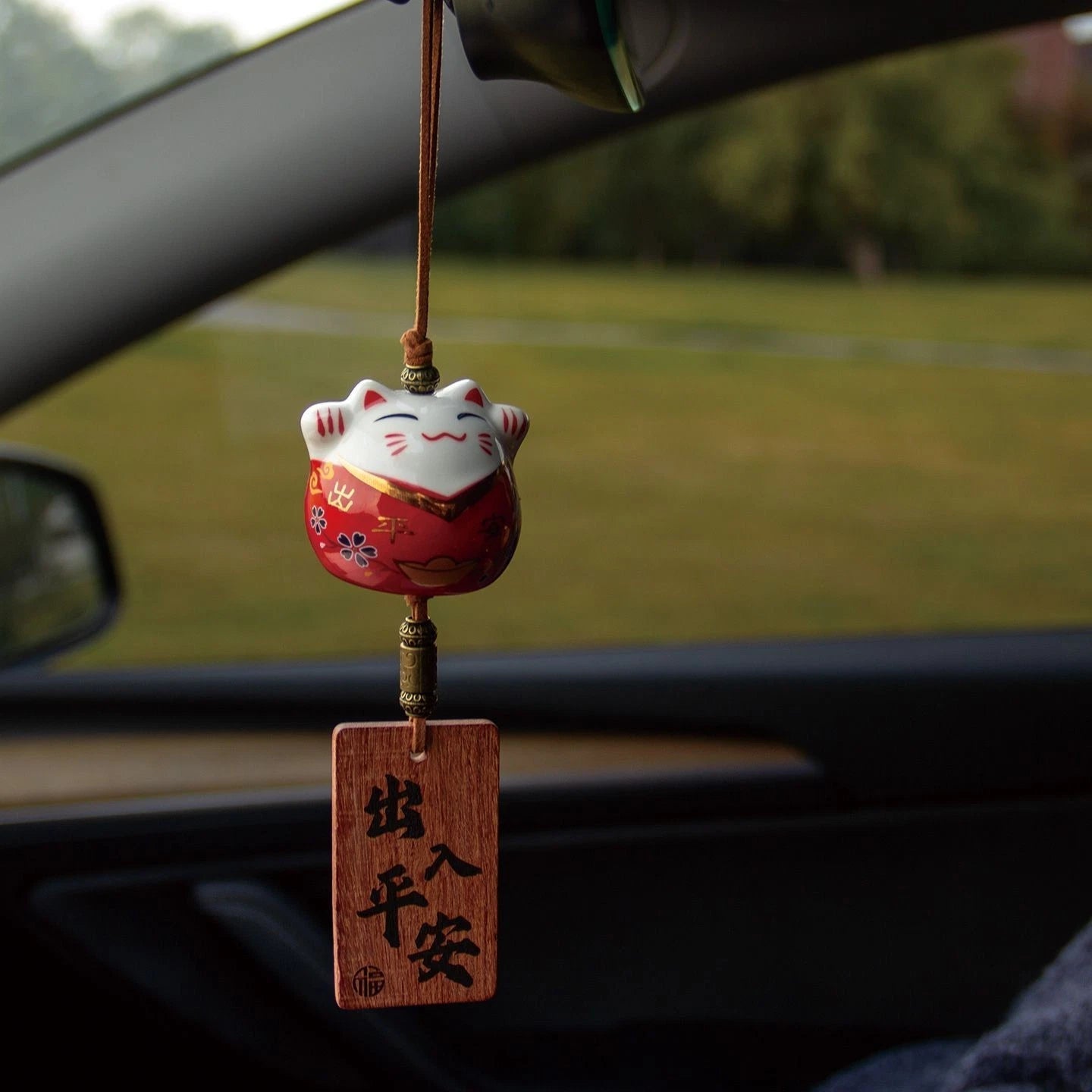 Cute Car Hanging Ornament Premium Rearview Mirror Pendant Safety Accessory 07FC0E-D4 - KOEEK