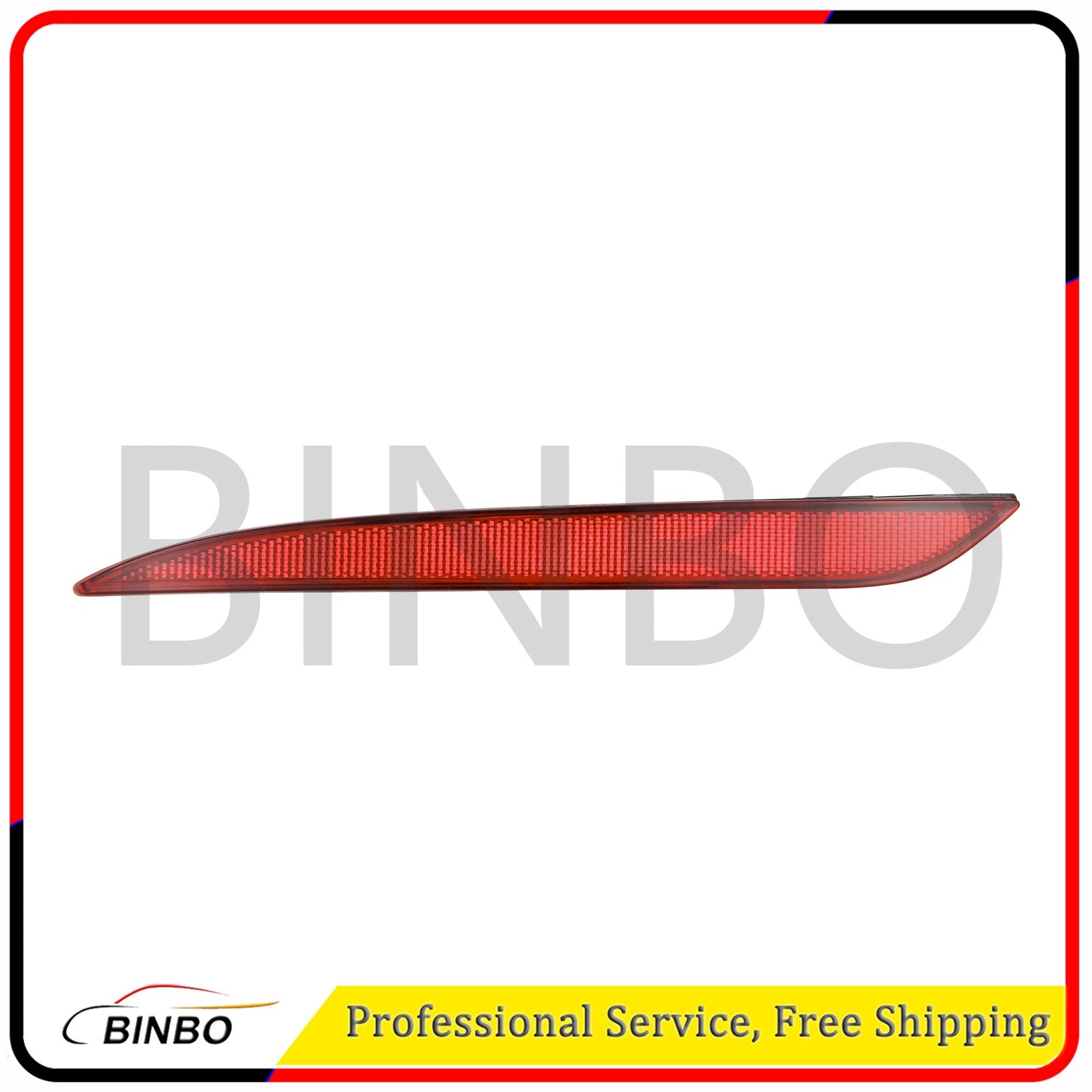 For Tesla Model 3 ABS Red 1 Pair Left + Right Tail Rear Bumper Reflector Marker 07FC0E-D4 - KOEEK