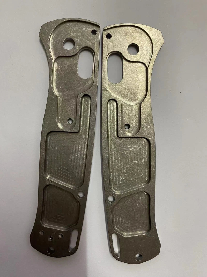 1 Pair Titanium Alloy Grip Handle Scales for Benchmade Bugout 535 Knives 07FC0E-D4 - KOEEK