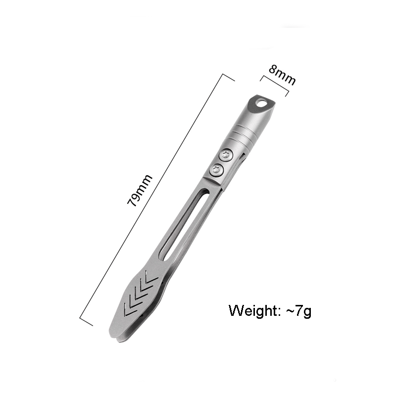 Mini Titanium Alloy Keychain Tweezers Pry Bar EDC Portable Outdoor Clamping Tool 07FC0E-D4 - KOEEK