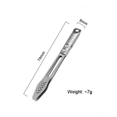 Mini Titanium Alloy Keychain Tweezers Pry Bar EDC Portable Outdoor Clamping Tool 07FC0E-D4 - KOEEK
