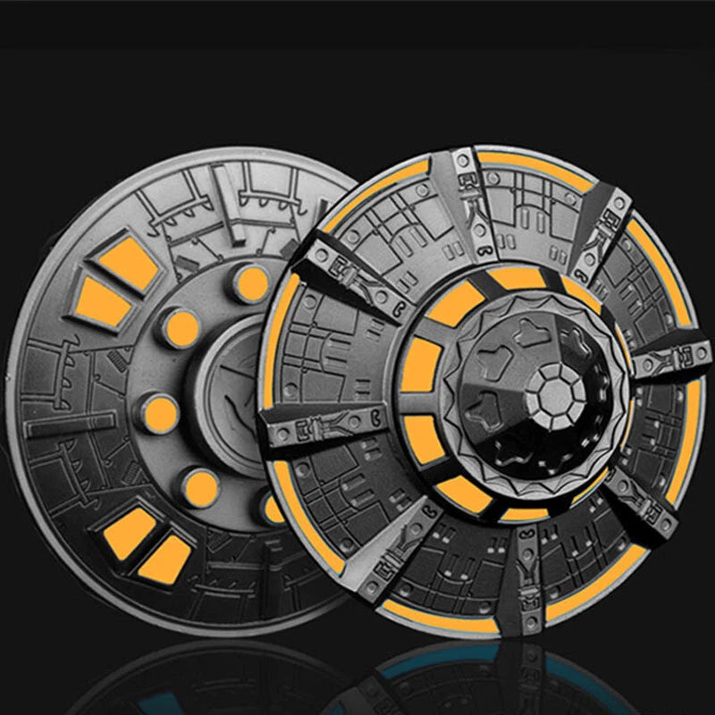 EDC Alien UFO Luminous Fidget Spinner Adult Metal Fidget Toys ADHD Hand Spinner 07FC0E-D4 - KOEEK