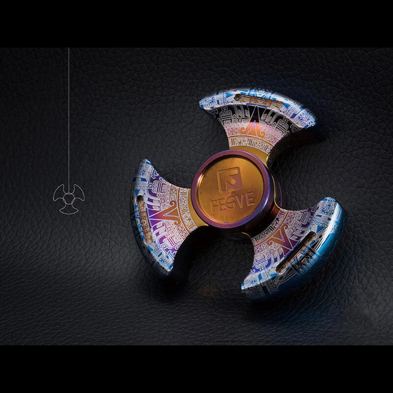 FEGVE Tri Fidget Hand Spinner Triangle Titanium Alloy Finger focus Toy EDC 07FC0E-D4 - KOEEK