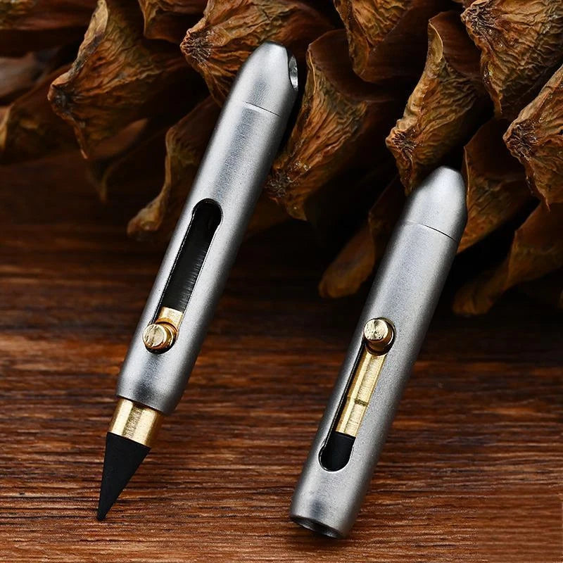 EDC Mini Titanium Brass Infinity Pencil Portable Writing Tool Keychain Outdoor 07FC0E-D4 - KOEEK
