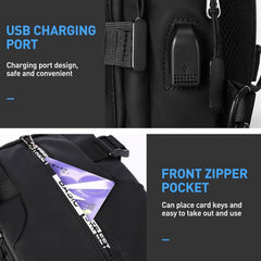 new SEAFEW Anti Theft Sling Crossbody Backpack Shoulder Bag for Men, Black SEAFEW - KOEEK