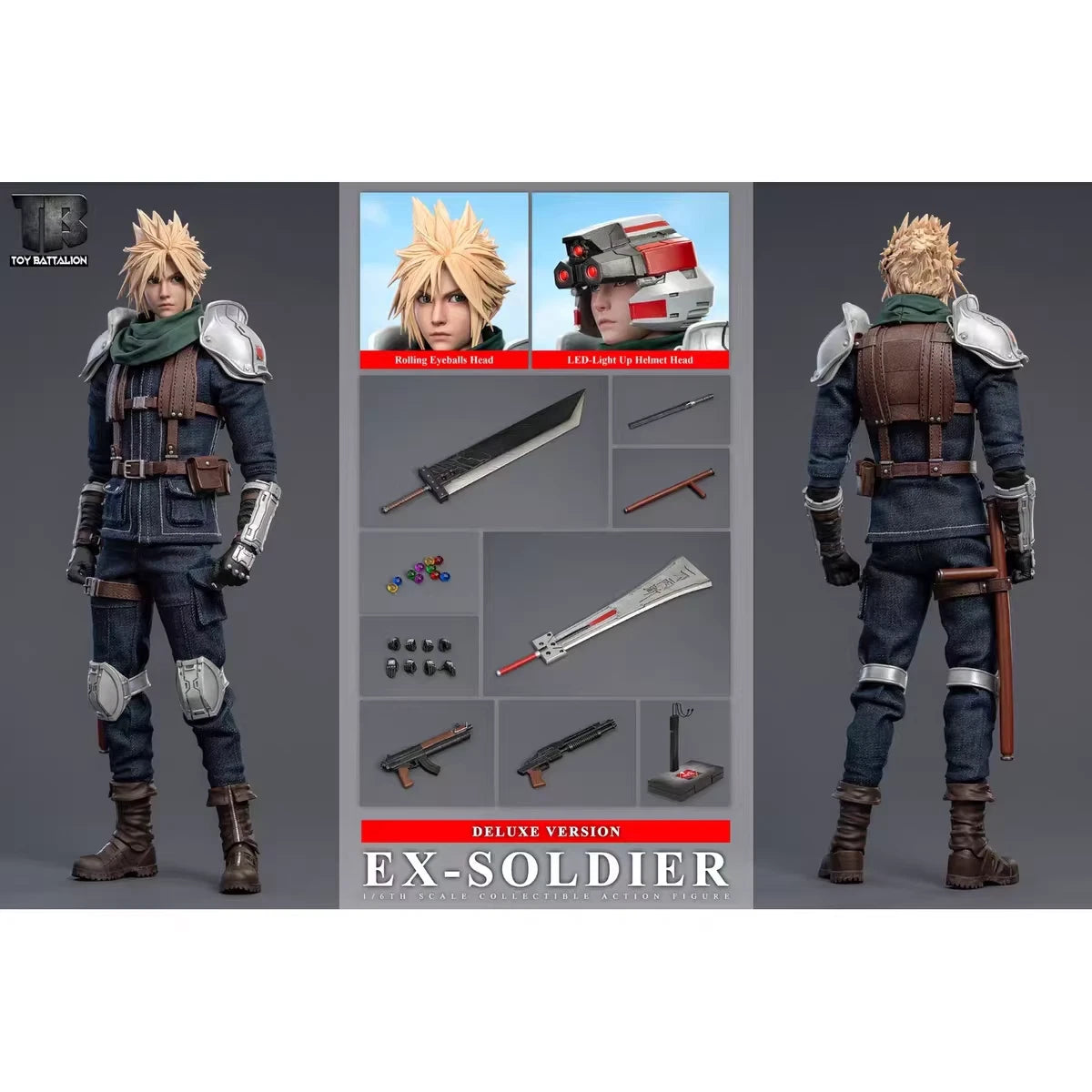 TOYS BATTALION TB025B 1/6 EX-SOLDIER Cloud  Deluxe Ver. 1/6 Figure In Stock TOYS_BATTALION - KOEEK
