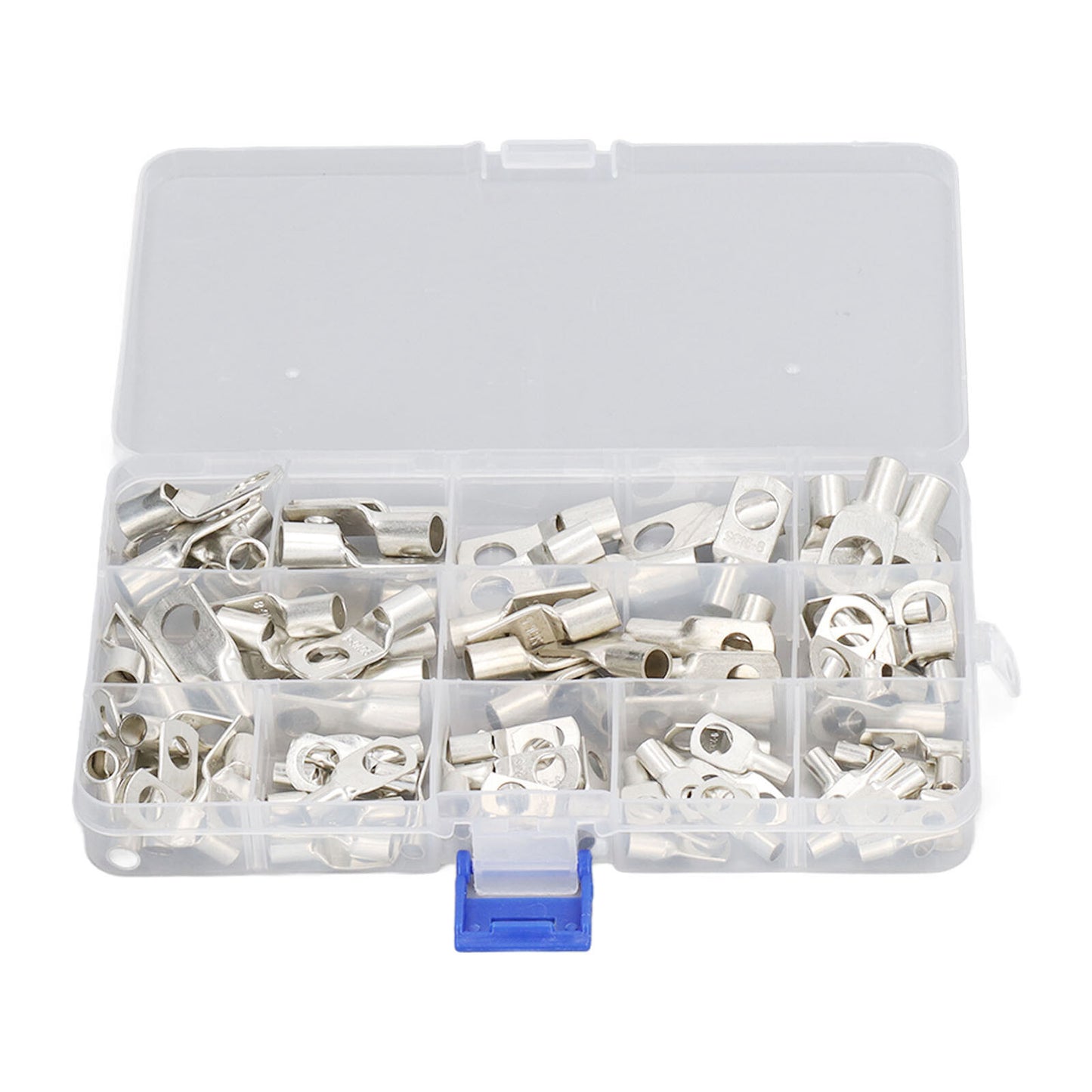 new 240Pcs Battery Cable End Copper SC Wires Lug Ring Lug Terminal With Storage Box koeek - KOEEK