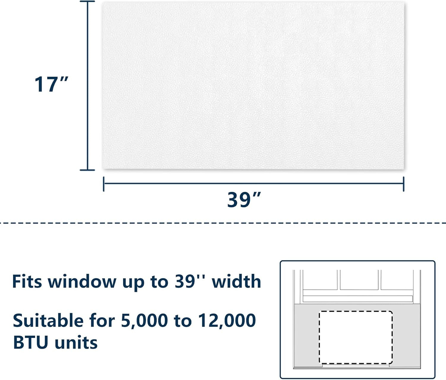 new Window Air Conditioner Surround Foam Insulation Panels,AC 39"W x 17"H, White 07FC0E-D4 - KOEEK