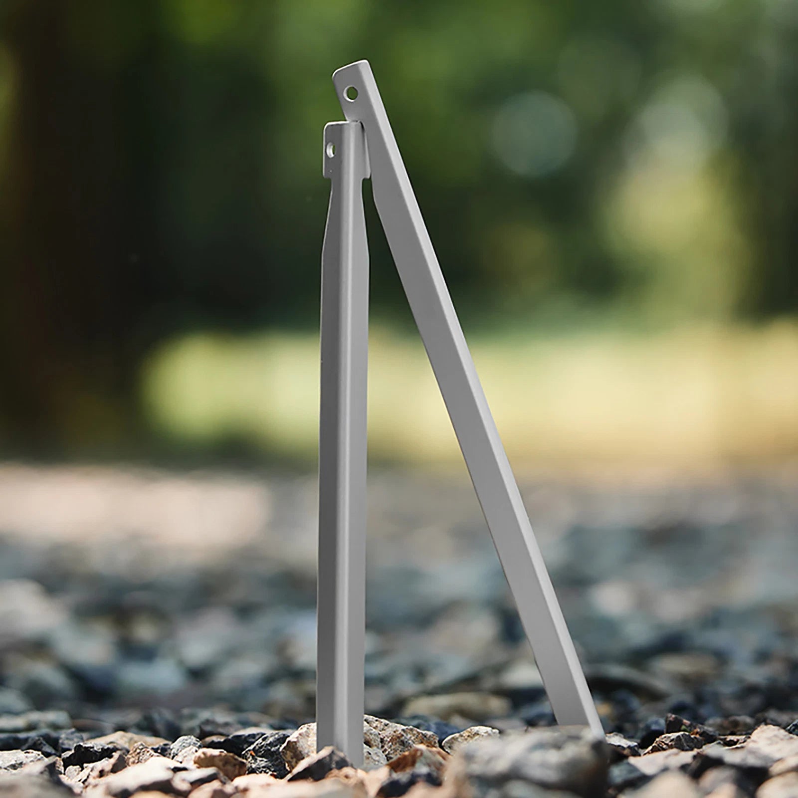 4PC silver Tent Stakes Peg Camping Outdoor aluminium Metal Nail Rope V Pull Hook 07FC0E-D4 - KOEEK