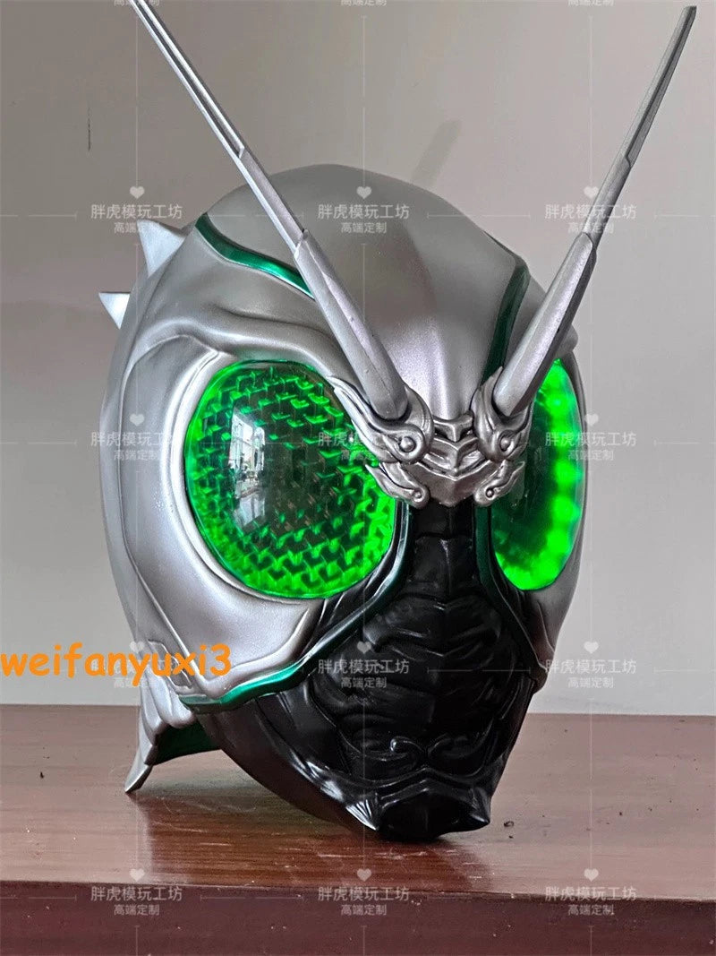 Masked Rider Shadow Moon Cosplay 1/1 Helmet FRP Wearable LED Eyes Mask Prop Gift 07FC0E-D4 - KOEEK
