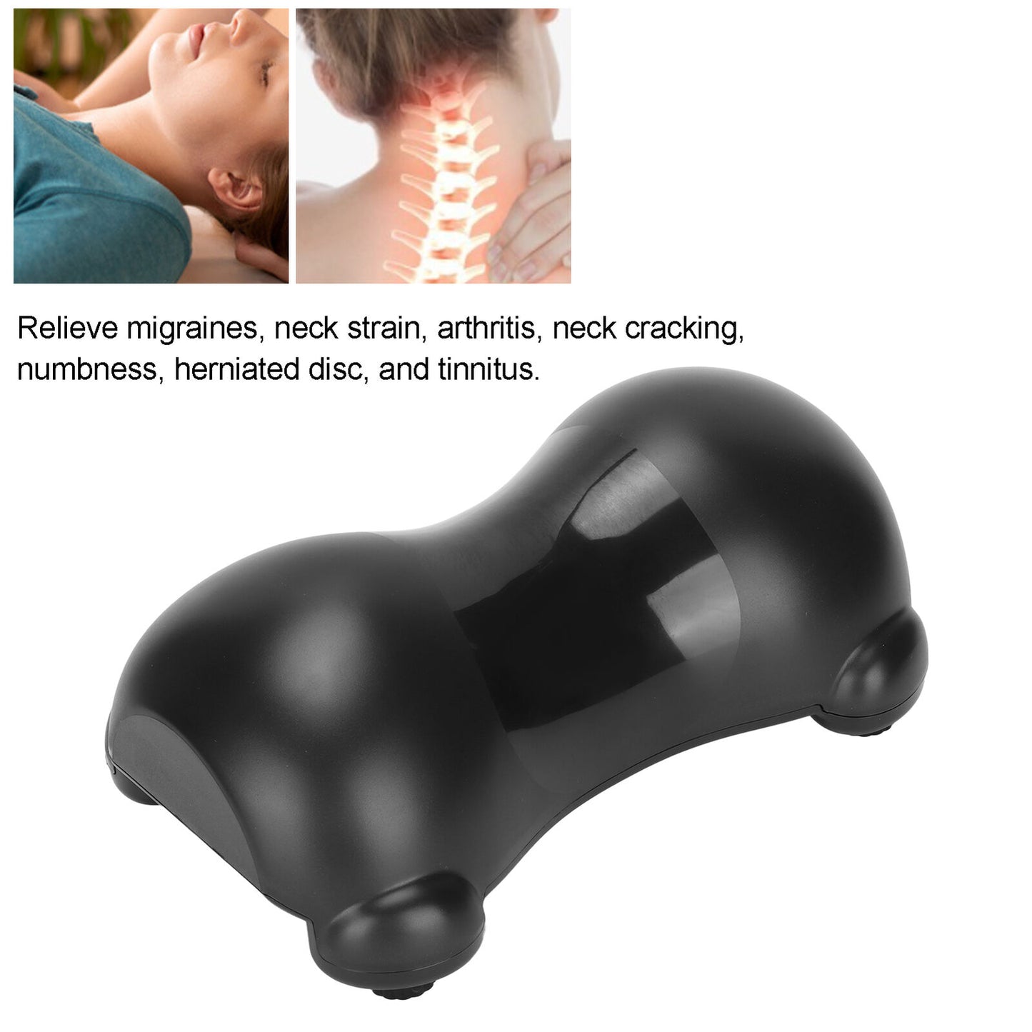 new Neck Stretcher Spine Massage Ergonomic Traction Neck Traction Device(Black ) HGF koeek - KOEEK