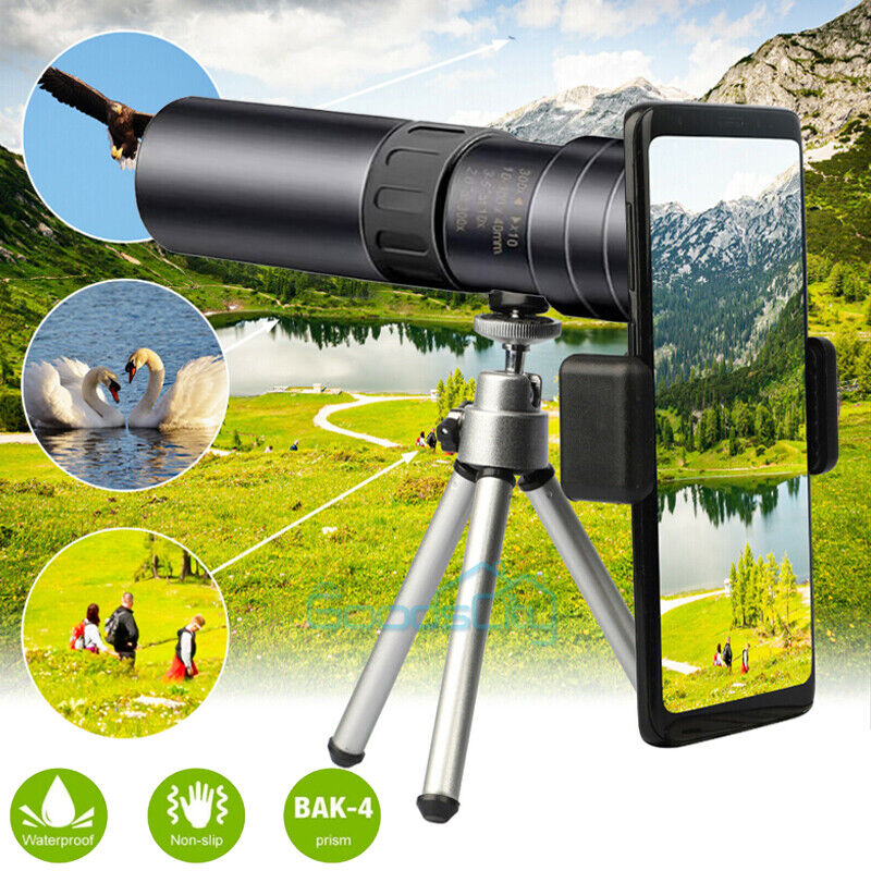 High Power 10-300X40mm Monocular Binoculars with Tripod