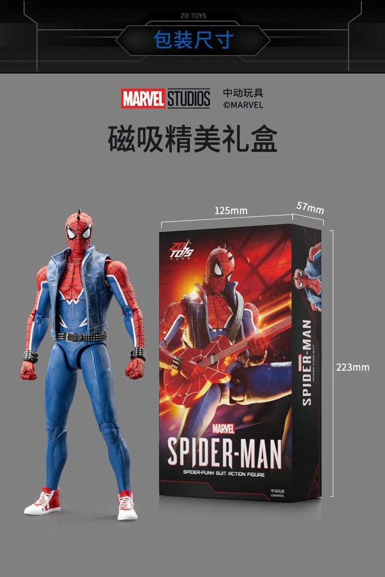 ZD Toys Marvel's Spider-Man Spider-Punk Suit 7" Action Figure in Stock 07FC0E-D4 - KOEEK