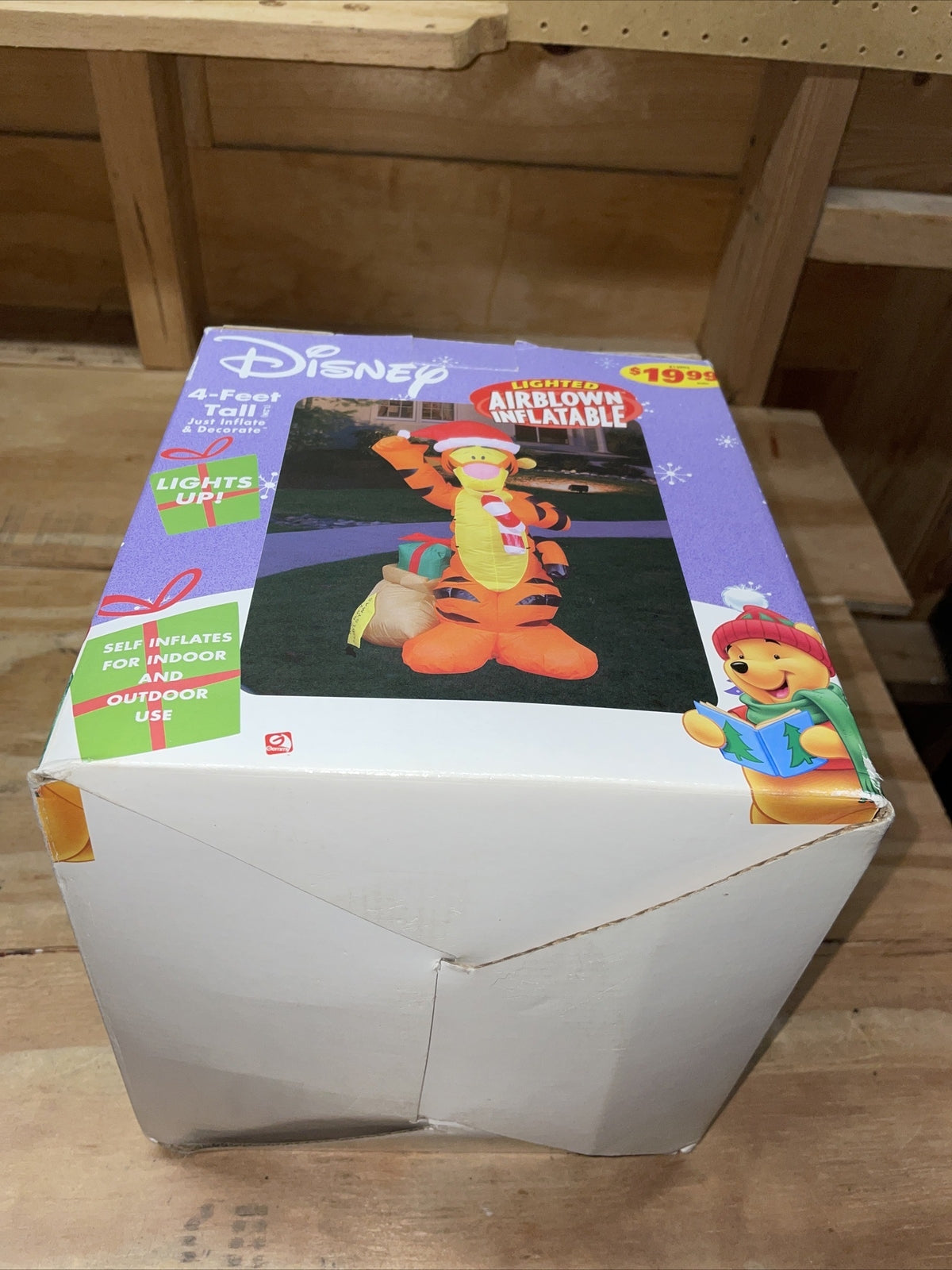 Disney Airblown Inflatable Pooh 4 Ft Christmas Lights Up Gemmy 2004 Rare GEMMY - KOEEK