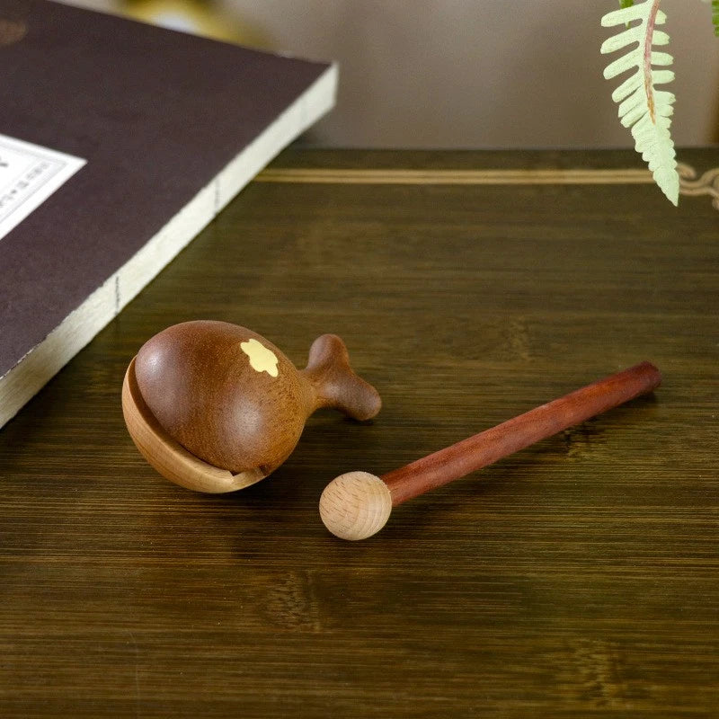 4.3x4.1x7.8cm Wooden Mokugyo Percussion Instrument Carved Wood Meditation Decor 07FC0E-D4 - KOEEK