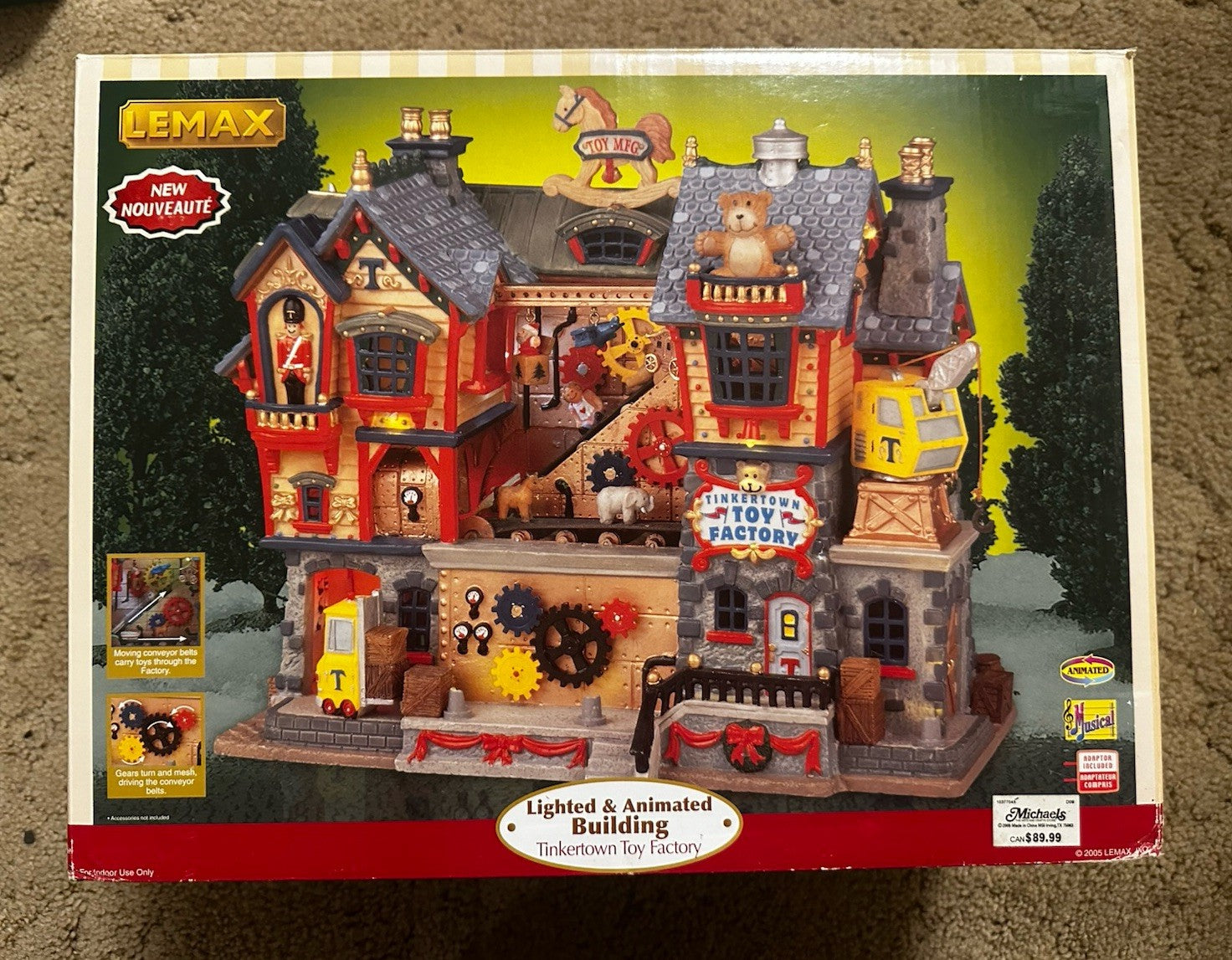 2005 Lemax Tinkertown Toy Factory No. 55260 Lighted & Animated Building Orig Box LEMAX - KOEEK