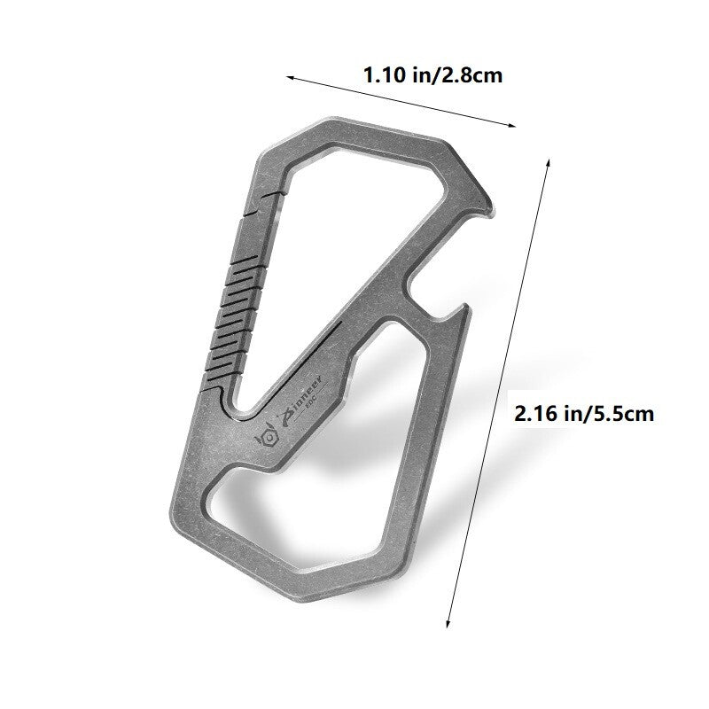 EDC Titanium Carabiner Clip with Bottle Opener Car Key Holder Organizer Keychain 07FC0E-D4 - KOEEK