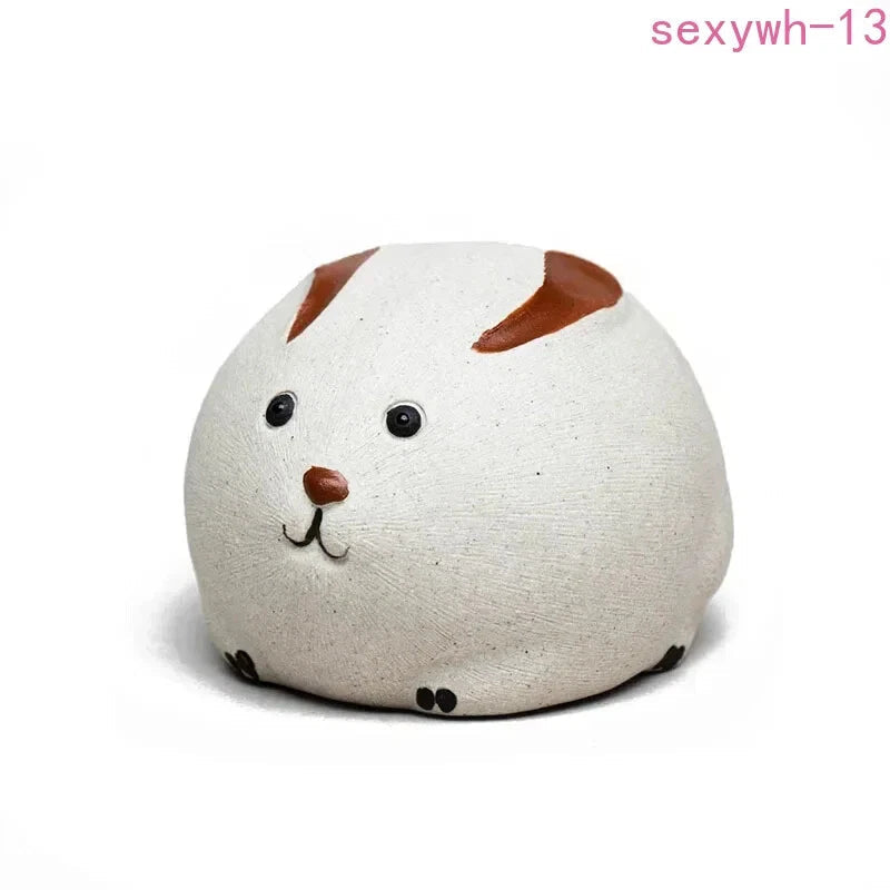 Yixing Purple Clay Tea Pet Zodiac Statue Tea Carving Crafts Handmade Purple Clay 07FC0E-D4 - KOEEK