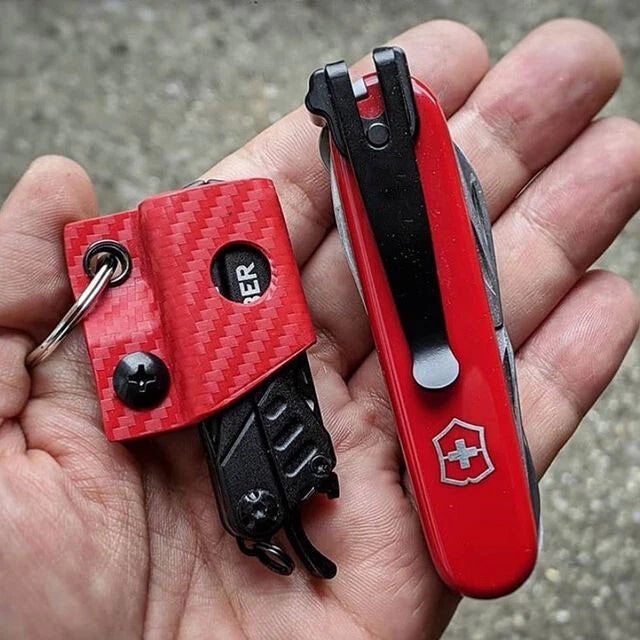 Deep Carry Stainless steel Pocket Clip for Victorinox 91MM NO LOGO 07FC0E-D4 - KOEEK