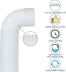 new Portable Air Conditioner Hose 5 Inch Diameter 59" Length, AC Exhaust White 07FC0E-D4 - KOEEK