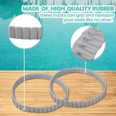 new (2 Pack) Replacement Gray Tracks for Maytronics Dolphin 9983152-R2, 07FC0E-D4 - KOEEK
